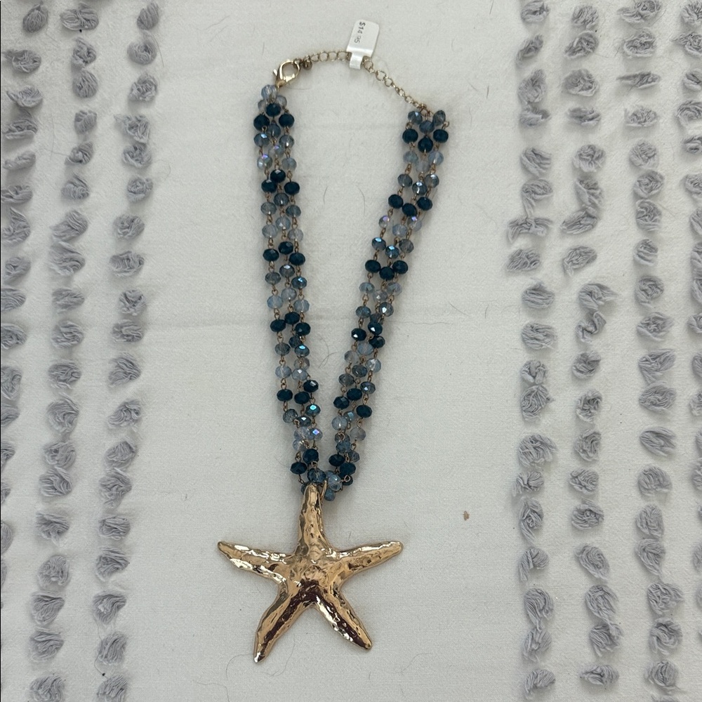Gold Starfish Pendant Necklace